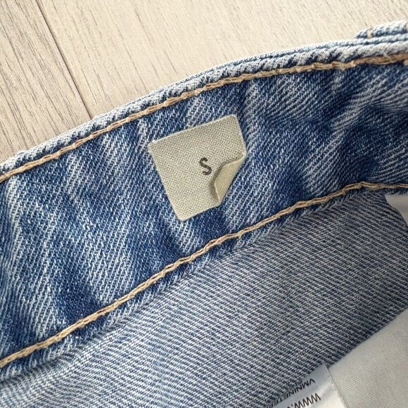 Vero Moda Womens Small High Waisted Blue Mom Shorts - Picture 4 of 6